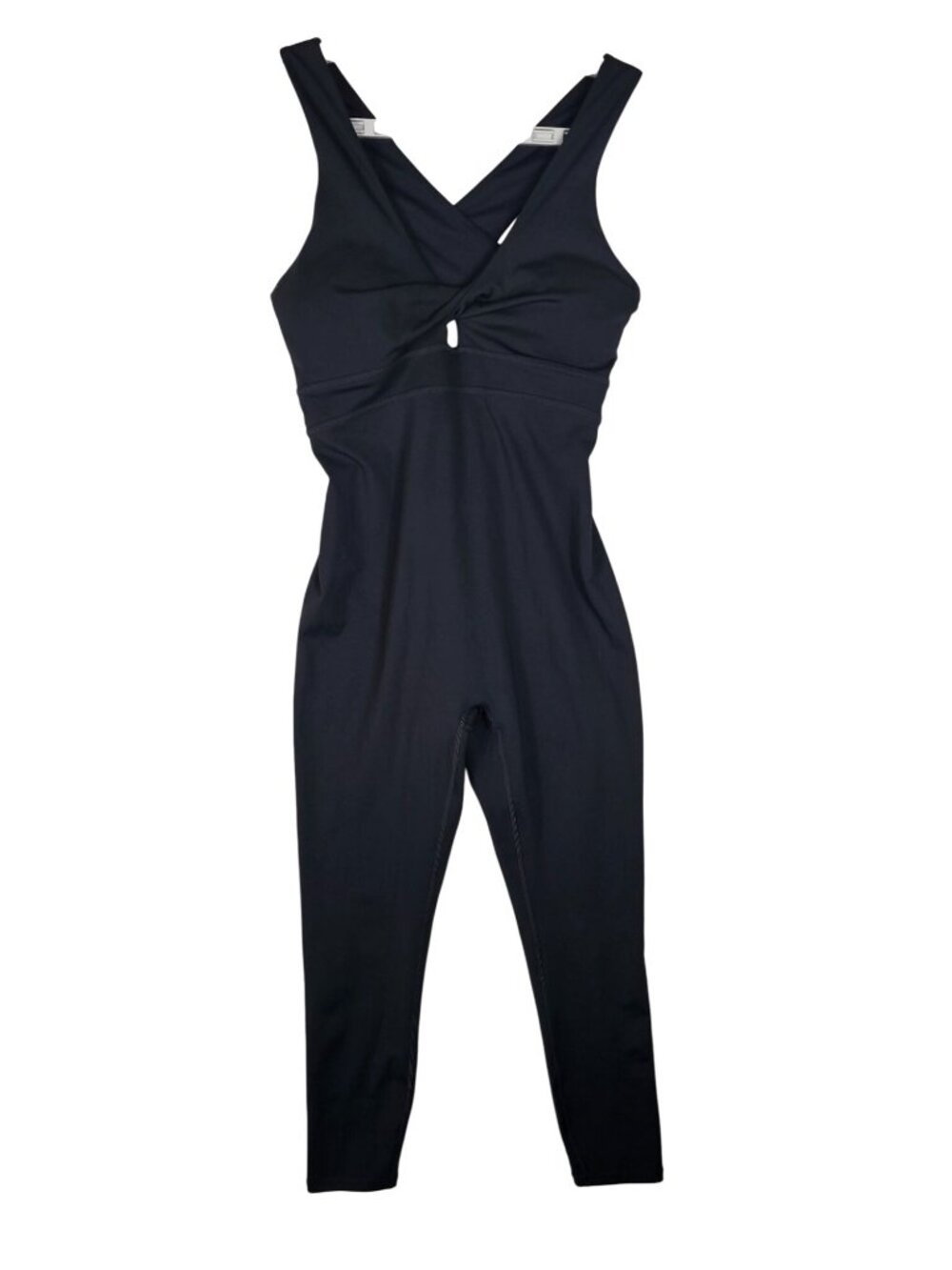 Fabletics Oasis Twist Jumpsuit Women's L Black PureLuxe Cross-Back